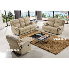 Beige Farbe Hoch zurück Elegantes italienisches Ledersofa